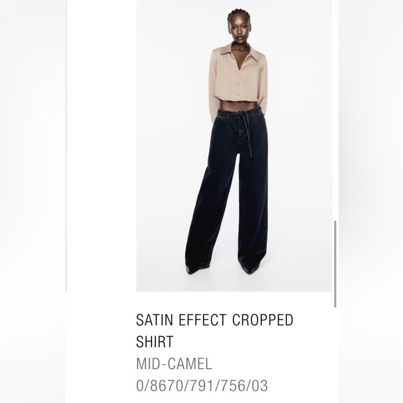 Zara Satin Crop - Picture 1 of 1
